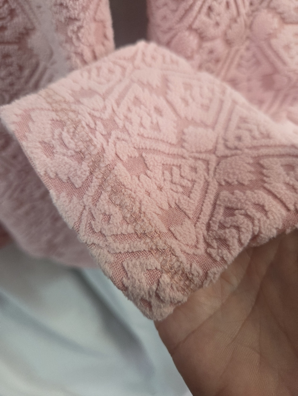 Eddie Bauer Dusty Pink Textured Half-Zip Fleece - Picture 5 of 6